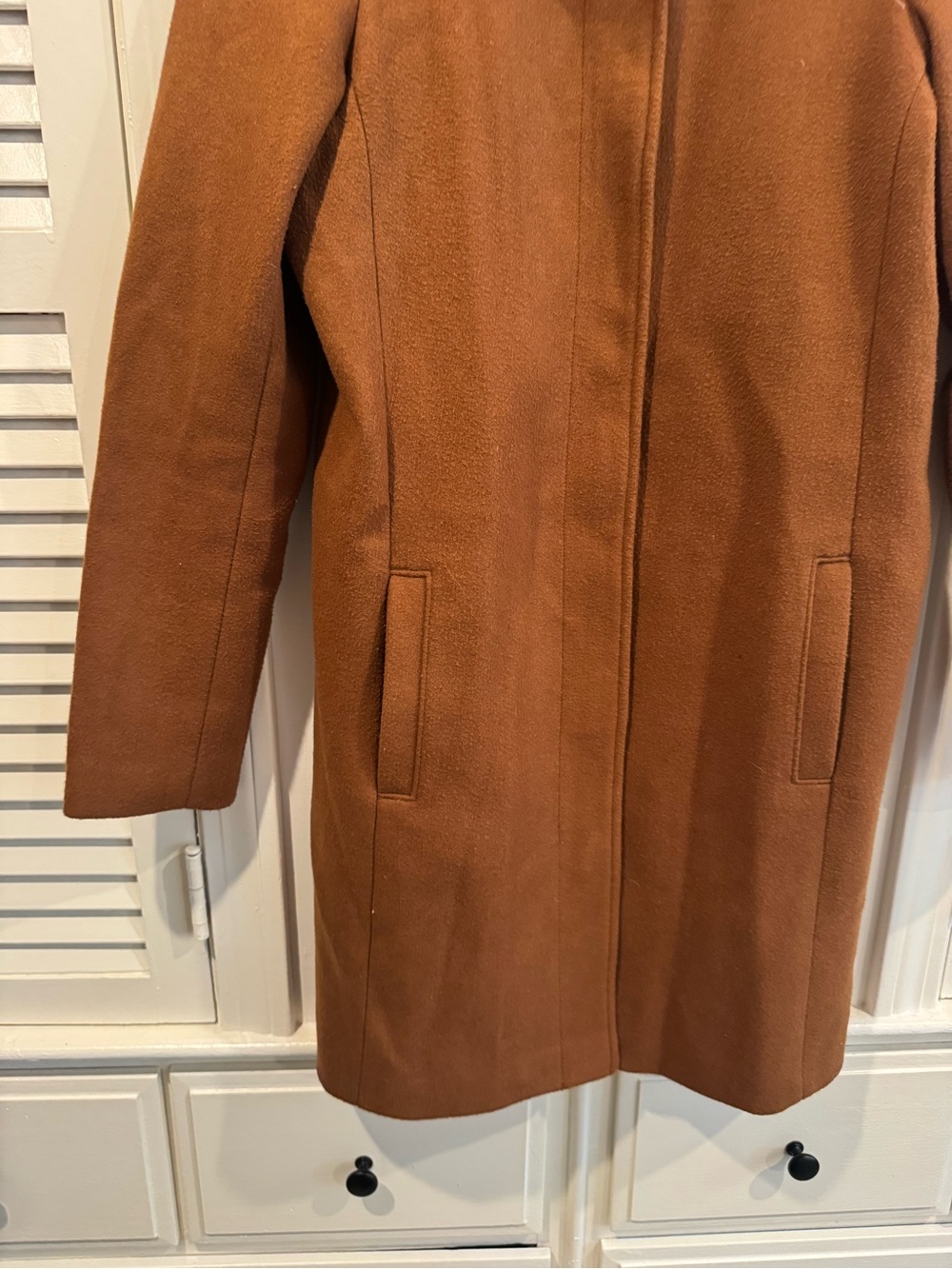Old Navy Womens Soft Brushed Funnel Neck Coat medium tall - Picture 6 of 14